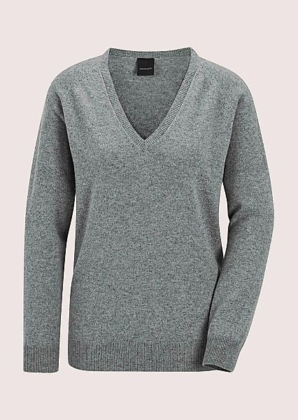MADELEINE Longpullover "Kaschmirpullover Casual Strickpullover mit V-Aussch günstig online kaufen