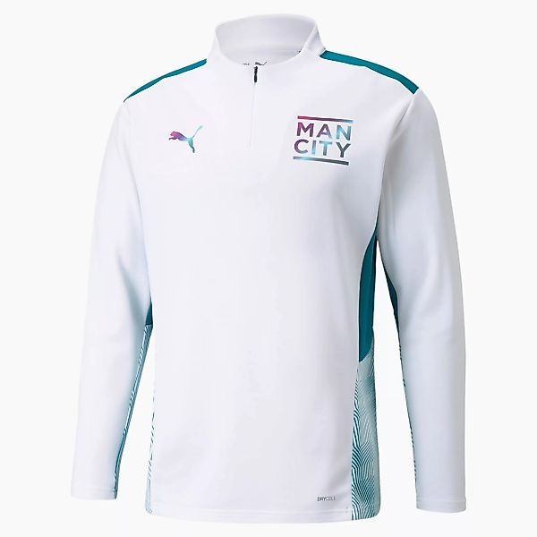 PUMA Man City Training Herren Fußball-Shirt mit kurzem Reißverschluss | Mit günstig online kaufen