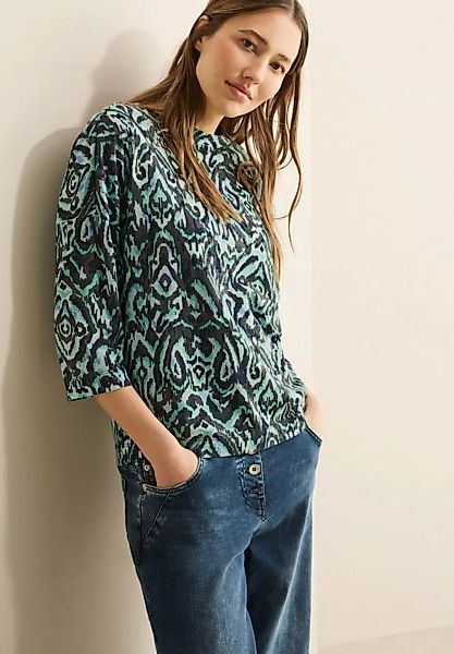 Cecil 3/4-Arm-Shirt mit All-Over Print günstig online kaufen