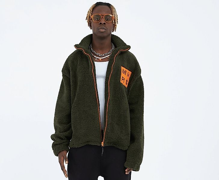 COFI Casuals Winterjacke Teddy Jacket Money Is Paper Jacke Oversize Zipper günstig online kaufen