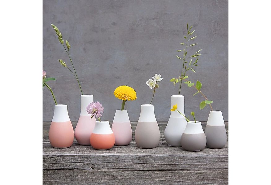 Räder Dekovase räder Set aus 4 Mini Pastelvasen Grau günstig online kaufen