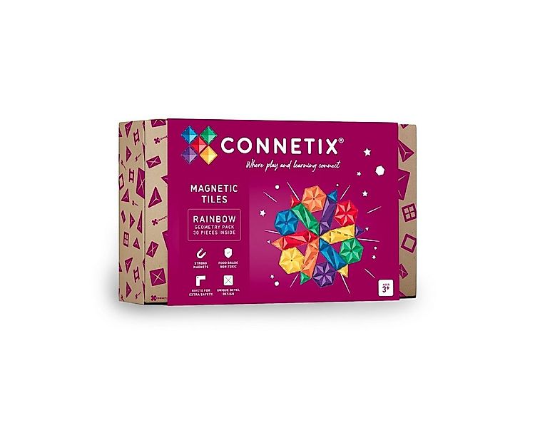 Connetix Rainbow Geometry Pack verstärkte Magnete pädagogisches Lernspiel M günstig online kaufen