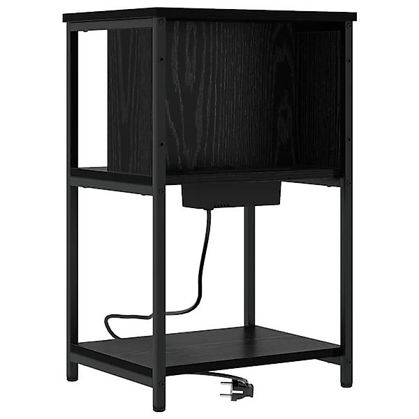 vidaXL Nachttisch Schwarze Eiche 38 x 31 x 61 cm Holzwerkstoff 859450 günstig online kaufen