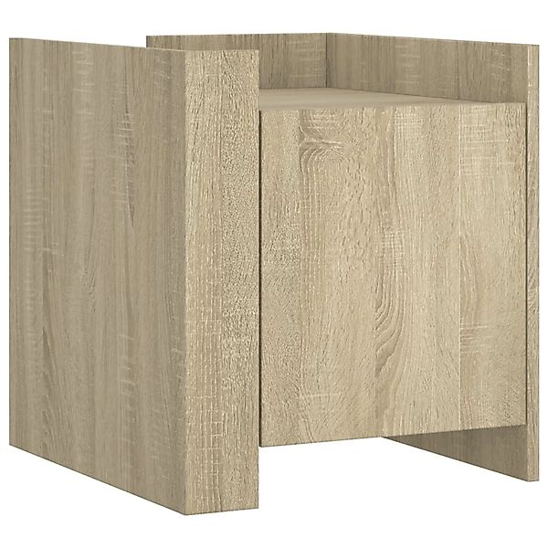 vidaXL Nachttisch Sonoma-Eiche 45x50x50 cm Holzwerkstoff Modell 1 günstig online kaufen