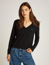Tommy Jeans Curve V-Ausschnitt-Pullover TJW ESSENTIAL günstig online kaufen