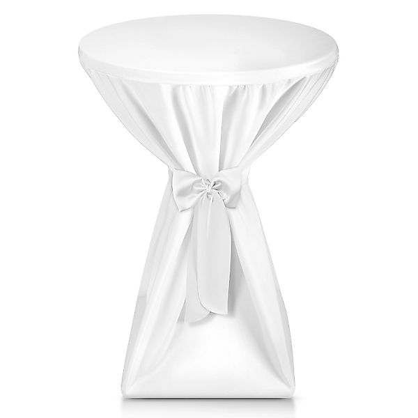 Beautissu Premium Stehtischhusse Ø 70cm Weiß günstig online kaufen