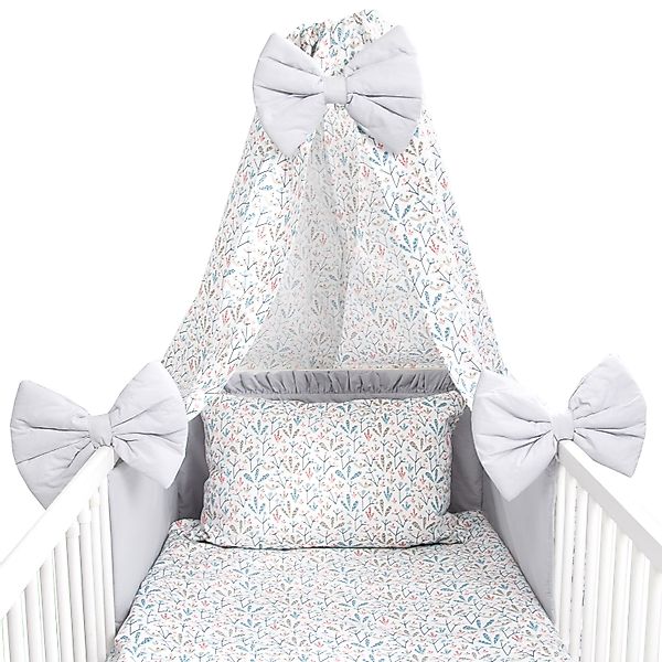 Amilian Babybettwäsche Set 7-teilig - Bettwäsche 100x135 - Kissenbezug 40x6 günstig online kaufen