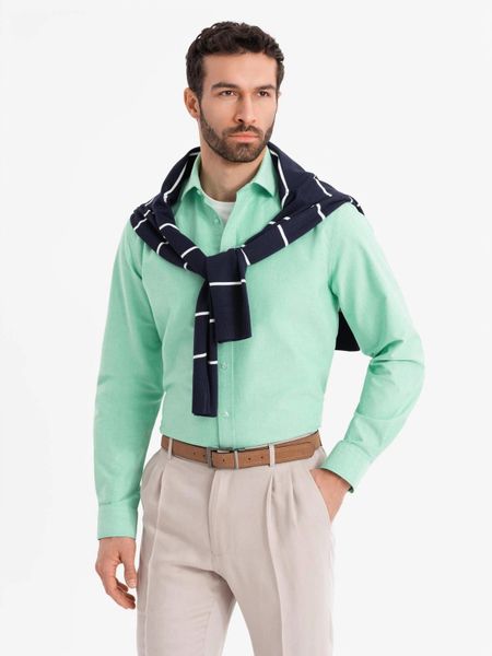 OMBRE Langarmhemd Pastellfarbenes Oxford-Hemd aus Baumwolle günstig online kaufen