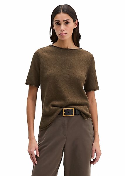 Marc OPolo Kurzarmpullover "aus Organic Cotton-Leinen-Mix" günstig online kaufen
