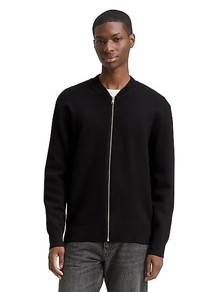 TOM TAILOR Denim Strickpullover mit Rippbündchen günstig online kaufen