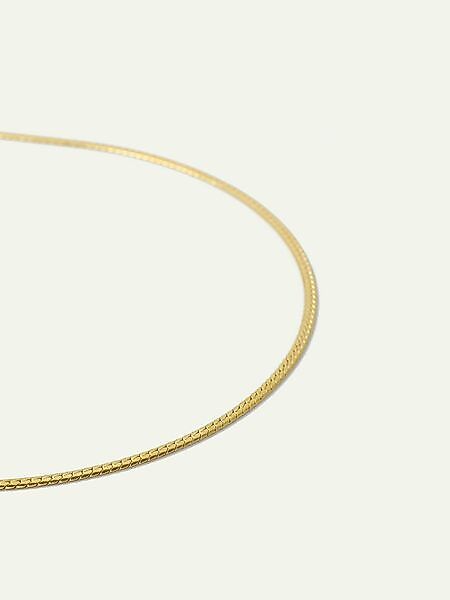 Elegante Flachpanzerkette | Gold In 45cm günstig online kaufen