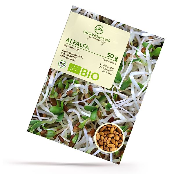 Growgreens Gemüsesamen BIO Alfalfa Sprossen Samen günstig online kaufen