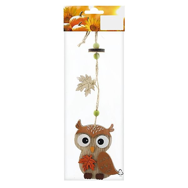 Holzhänger Eule 7 cm x 26 cm Braun günstig online kaufen