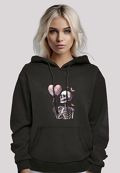 F4NT4STIC Kapuzenpullover Skelett hält Herzballon Premium Qualität günstig online kaufen