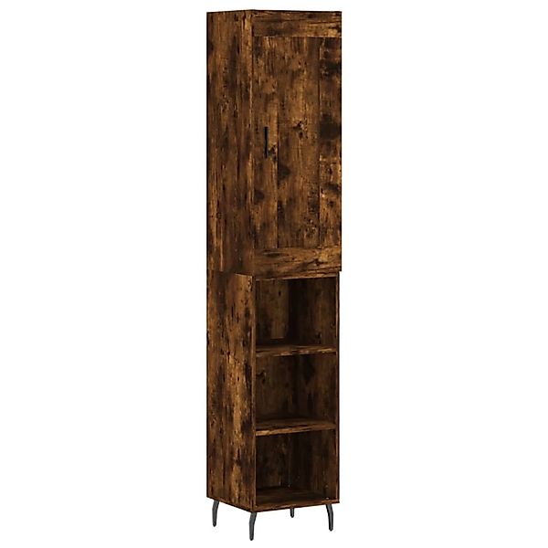 vidaXL Highboard Räuchereiche 34,5x34x180 cm Holzwerkstoff 3200342 günstig online kaufen