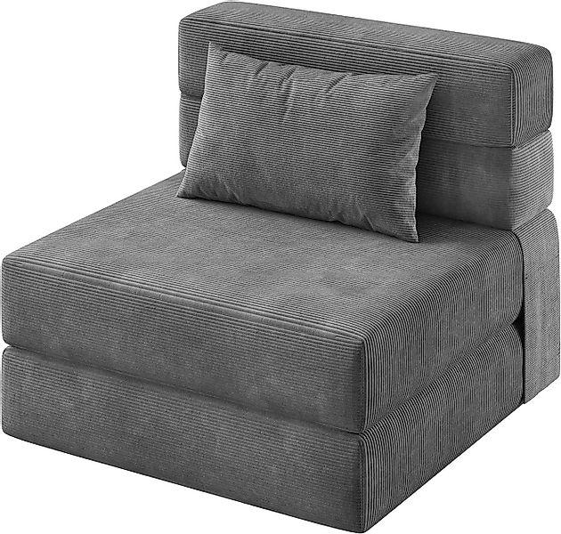 GarveeMore Schlafsofa mit Kissen,ausklappbares Einzelsofa,umwandelbarer Sch günstig online kaufen