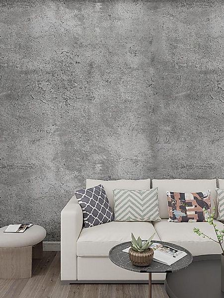 HomeBella Mustertapete Tapete Betonlook Selbstklebend Einfach zu montieren günstig online kaufen