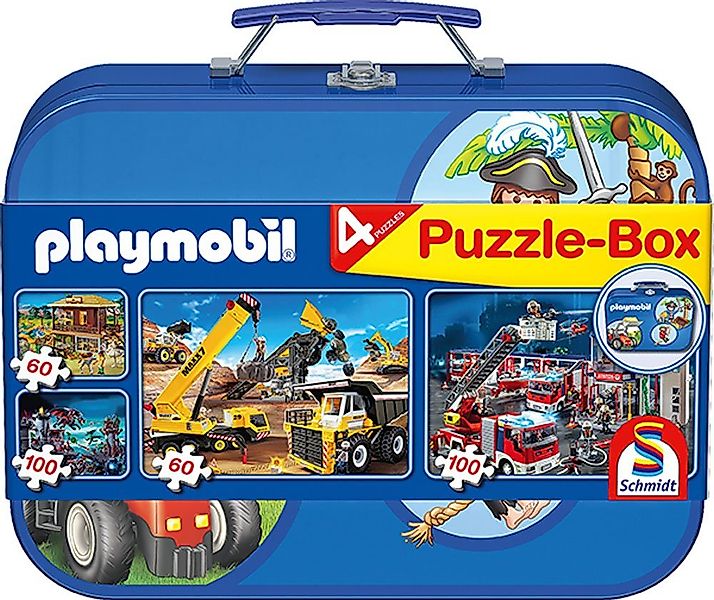 Schmidt Spiele Puzzle Schmidtspiele 55599 Puzzlebox Playmobil Metallkoffer, günstig online kaufen