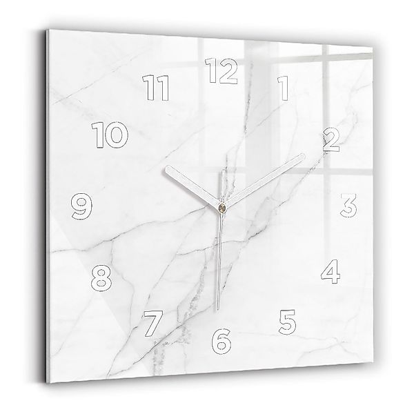 Tulup Wanduhr Rechteckige dekorative Glasuhr Marmoruhr günstig online kaufen