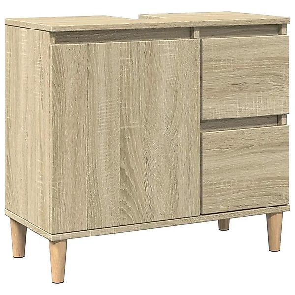 vidaXL Badschrank Sonoma-Eiche 65x33x60 cm Holzwerkstoff 847406 günstig online kaufen