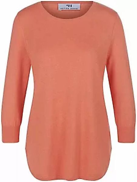 Rundhals-Pullover aus Seide und Kaschmir Peter Hahn Seide/Kaschmir orange günstig online kaufen