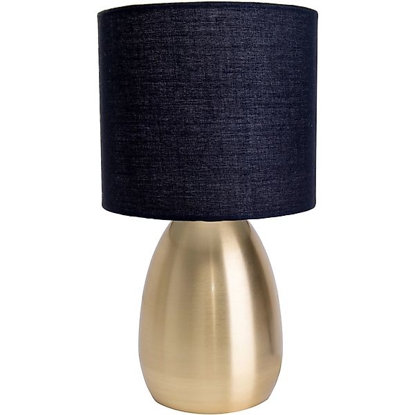 Näve Tischleuchte Aurum Gold-Schwarz 33 cm günstig online kaufen