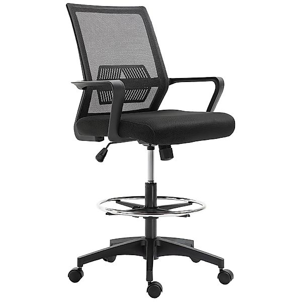 Vinsetto Bürostuhl Ergonomischer Schreibtischstuhl verstellbarer Fußring, L günstig online kaufen