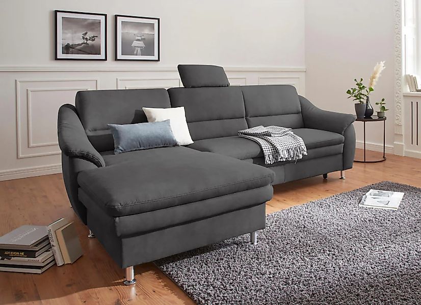 sit&more Ecksofa »Cardoso L-Form«, mit Federkern, wahlweise mit Bettfunktio günstig online kaufen
