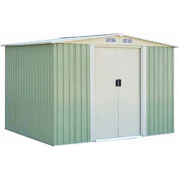 Costway Metall Gerätehaus Gartenhaus 205x257x175,5cm Grün günstig online kaufen