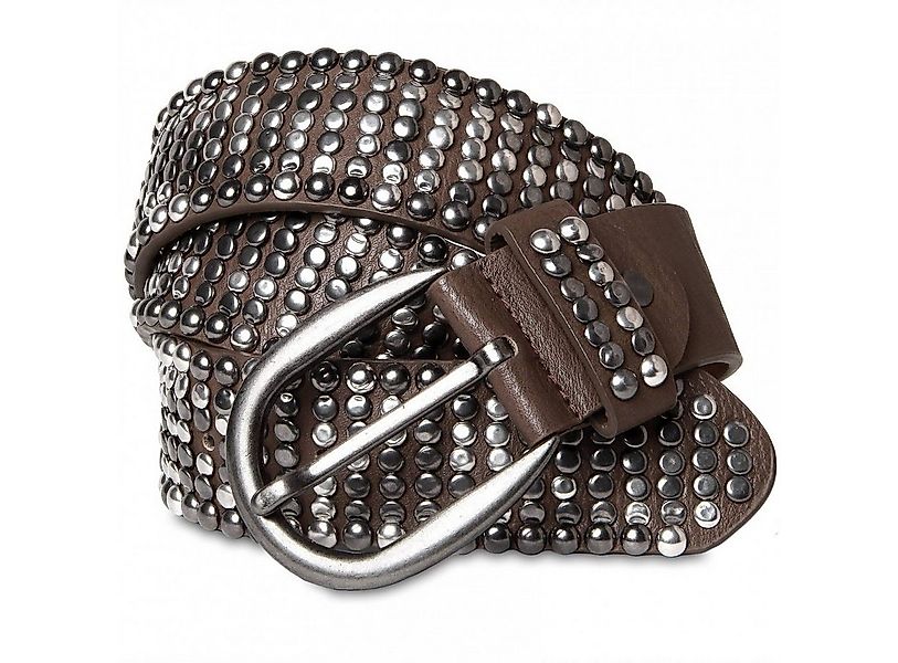 Caspar Nietengürtel GU278 breiter Damen Vintage Nietengürtel günstig online kaufen