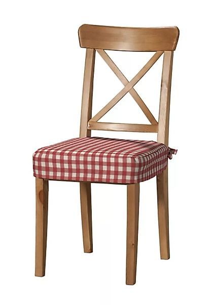 Sitzkissen geeignet für das Ikea Modell Ingolf, rot-ecru, Modell Inglof, Qu günstig online kaufen