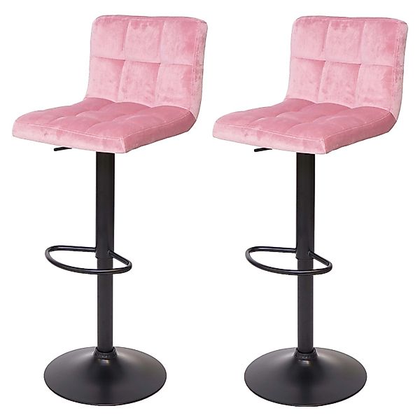 PROREGAL 2er-Set Barhocker Gepolstert Mit Lehne Sitzhöhe 63-87cm Höhenverst günstig online kaufen