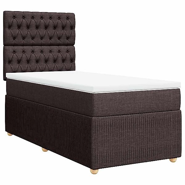 vidaXL Bett Boxspringbett mit Matratze Dunkelbraun günstig online kaufen
