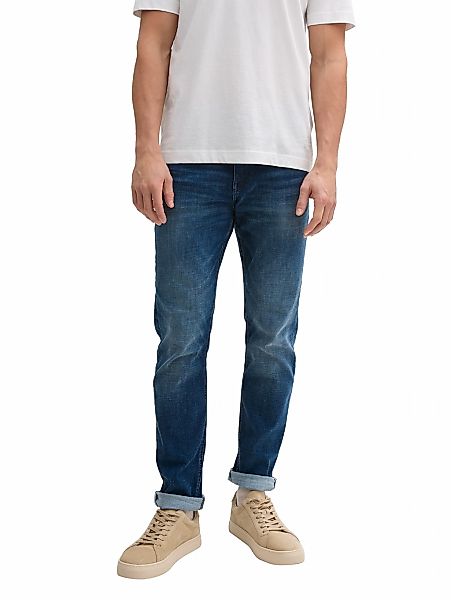 Tom Tailor Herren Jeans JOSH - Regular Slim Fit - Blau - Used Mid Stone Blu günstig online kaufen