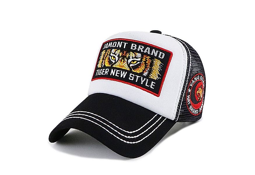 Sporty Trucker Cap Tiger Retro Trucker Mesh Cap Baseballcap seitlicher Patc günstig online kaufen