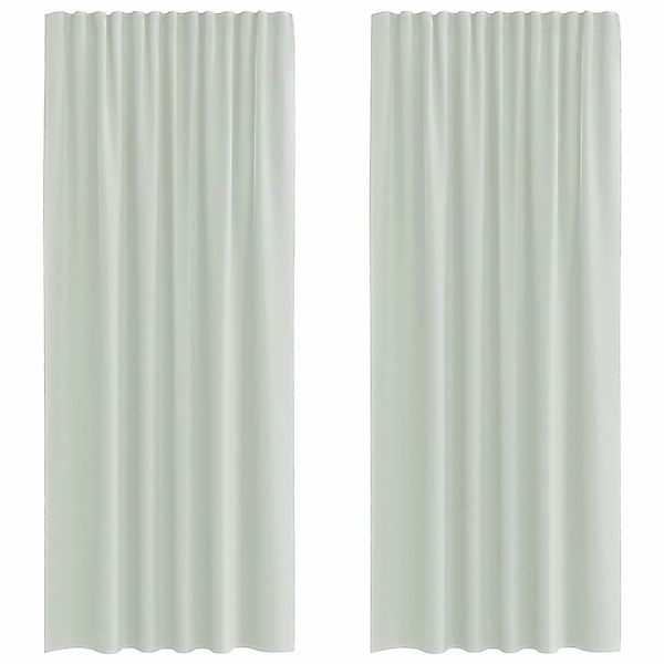 vidaXL Voile Vorhänge mit Stangentaschen 2 Stk Hellgrau 4102208 günstig online kaufen