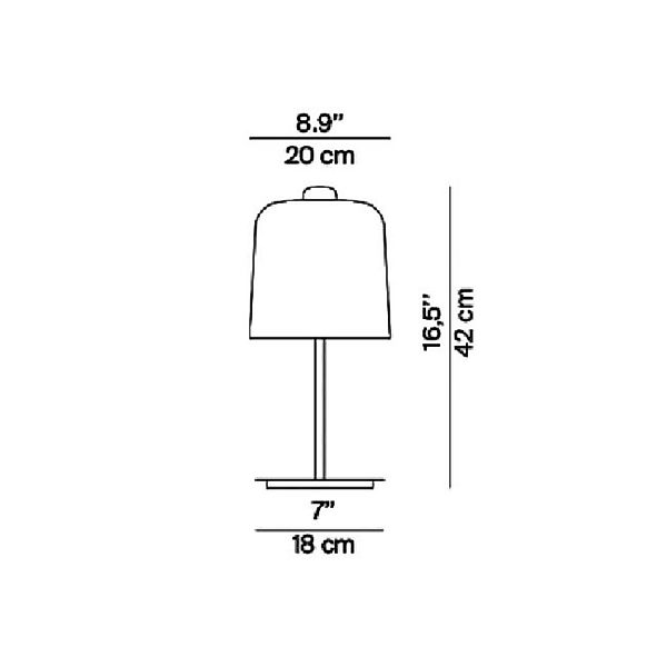 Luceplan Zile Tischlampe schwarz matt, Höhe 42 cm günstig online kaufen