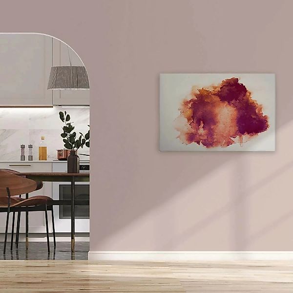 Bricoflor Farbklecks Leinwandbild In Orange Rot Aquarell Wandbild In 120 X günstig online kaufen