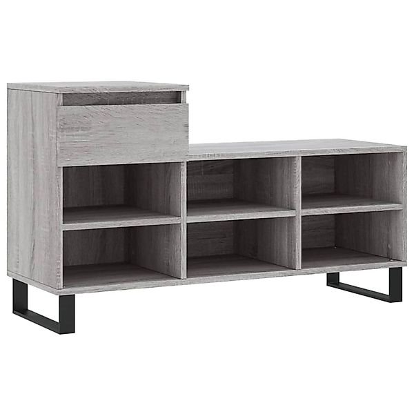 vidaXL Schuhregal Grau Sonoma 102x36x60 cm Holzwerkstoff 831378 günstig online kaufen