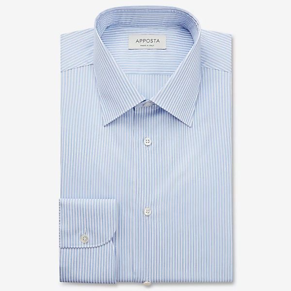 Hemd  streifen  hellblau 100% reine baumwolle twill giza 87, kragenform  ni günstig online kaufen