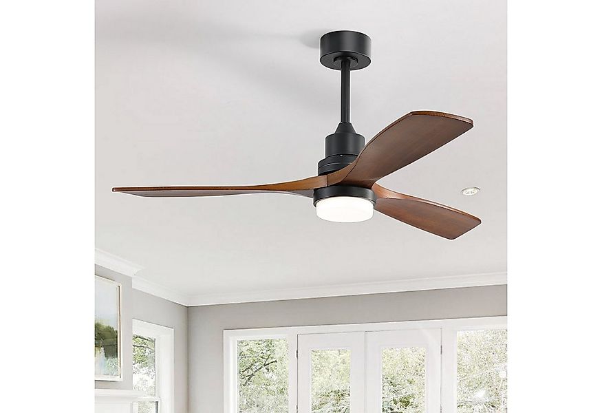 Sofucor Deckenventilator mit LED-Beleuchtunfg und Fernbedienung, 132 cm, 3 günstig online kaufen