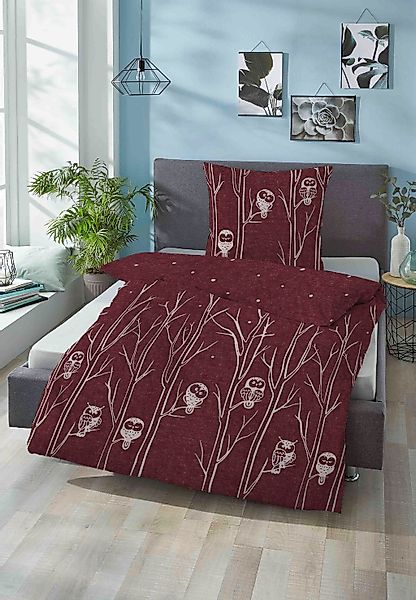 Biberna Bettwäsche "Felix" 2 Stk. tlg. kuschelig warm, weich, pflegeleicht, günstig online kaufen