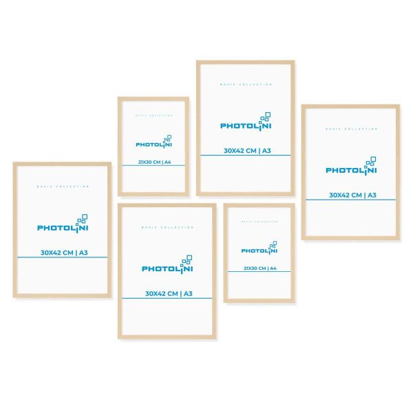 PHOTOLINI Bilderrahmen 6er Set Modern Schmal günstig online kaufen