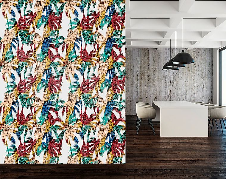 queence Vinyltapete »Juna«, bedruckt-Motiv-botanisch-floral-gemustert-natür günstig online kaufen