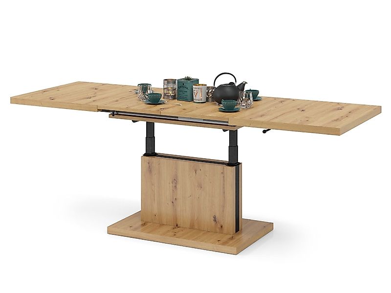 Mazzoni Couchtisch Aston Eiche Artisan stufenlos günstig online kaufen