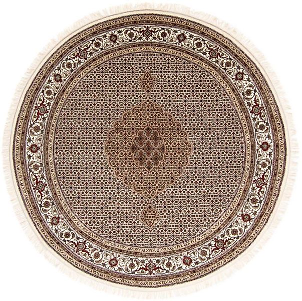 morgenland Orientteppich »Perser - Täbriz rund - 248 x 247 cm - beige«, run günstig online kaufen