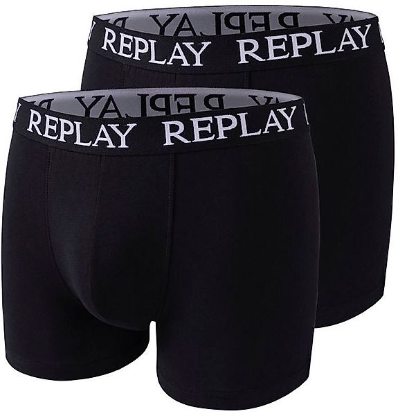 Replay Boxershorts BOXER Style 01/C Basic Cuff Logo 2pcs Box (Packung, 2er) günstig online kaufen