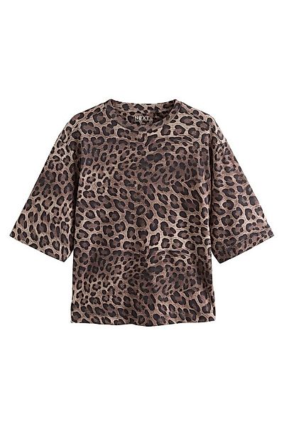 Next T-Shirt Kastiges Relaxed Fit T-Shirt mit halblangen Ärmeln (1-tlg) günstig online kaufen