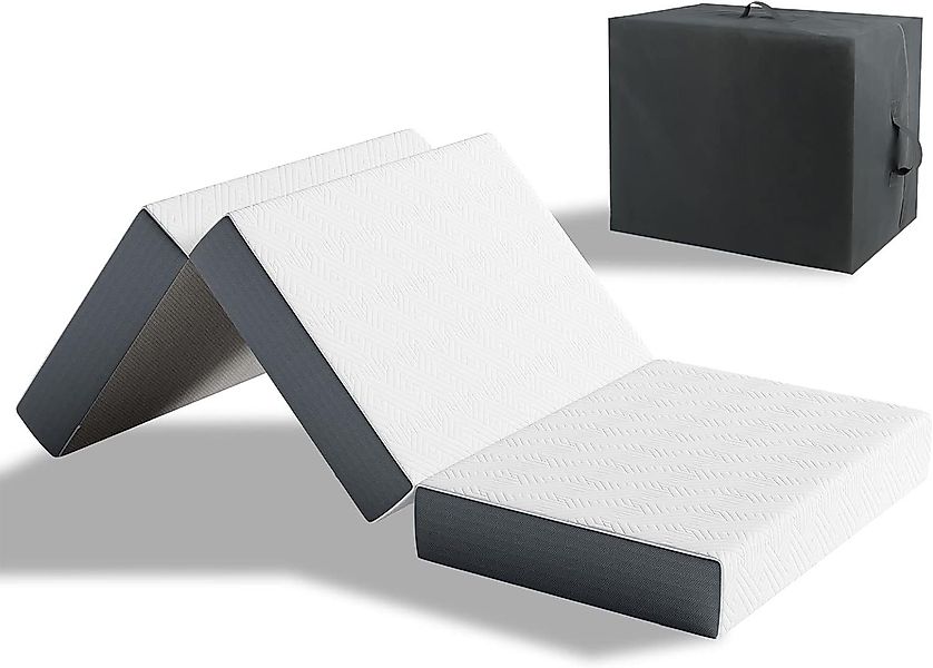 Klappmatratze Gästematratze, Platzsparend, 3-teilige Matratze, Koorlian, günstig online kaufen