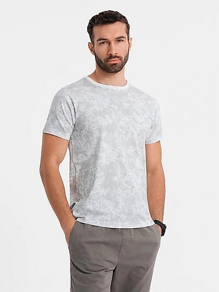 OMBRE Print-Shirt Gemustertes Baumwoll-T-Shirt für Herren mit kurzen Ärmeln günstig online kaufen